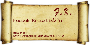 Fucsek Krisztián névjegykártya
