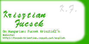krisztian fucsek business card